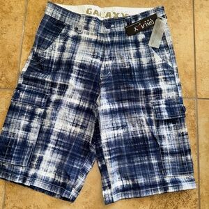 NWT Big Boy’s Galaxy blue and white lightweight, cargo style shorts 💯 % cotton